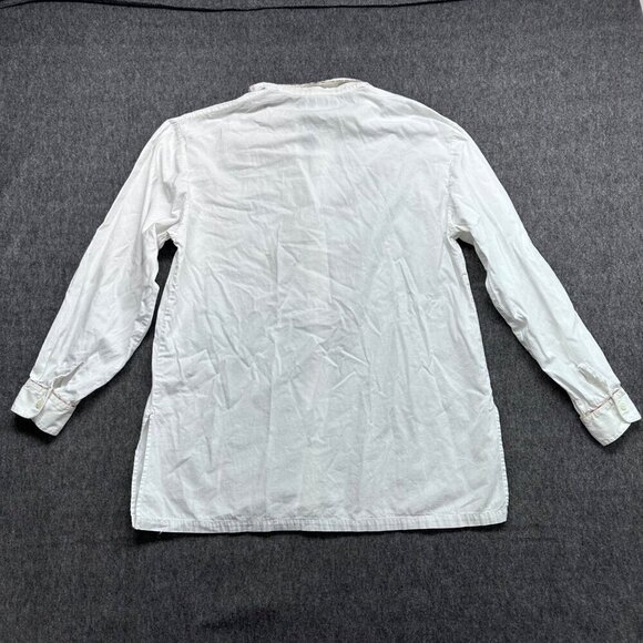 JacJac Vintage Womens Embroidered Cottage Button Up Shirt Size L? White Cotton - Picture 2 of 15
